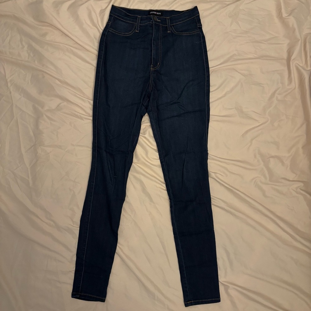 Fashion Nova Women’s Deep Blue High Waist Jeggings Size 11